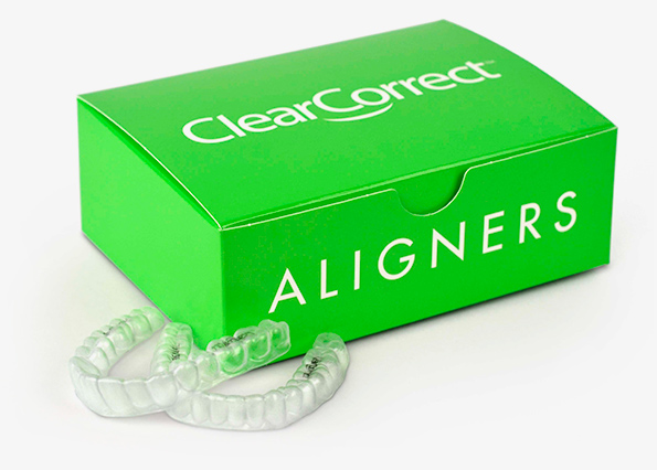 box with clear correct aligners