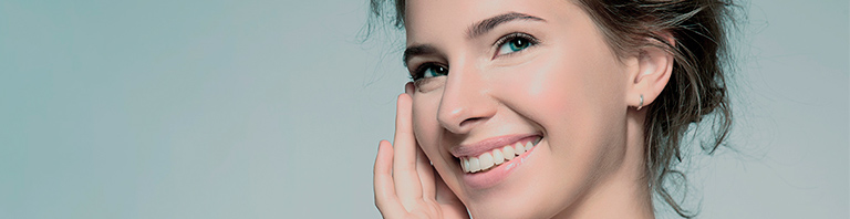 face of young woman smiling